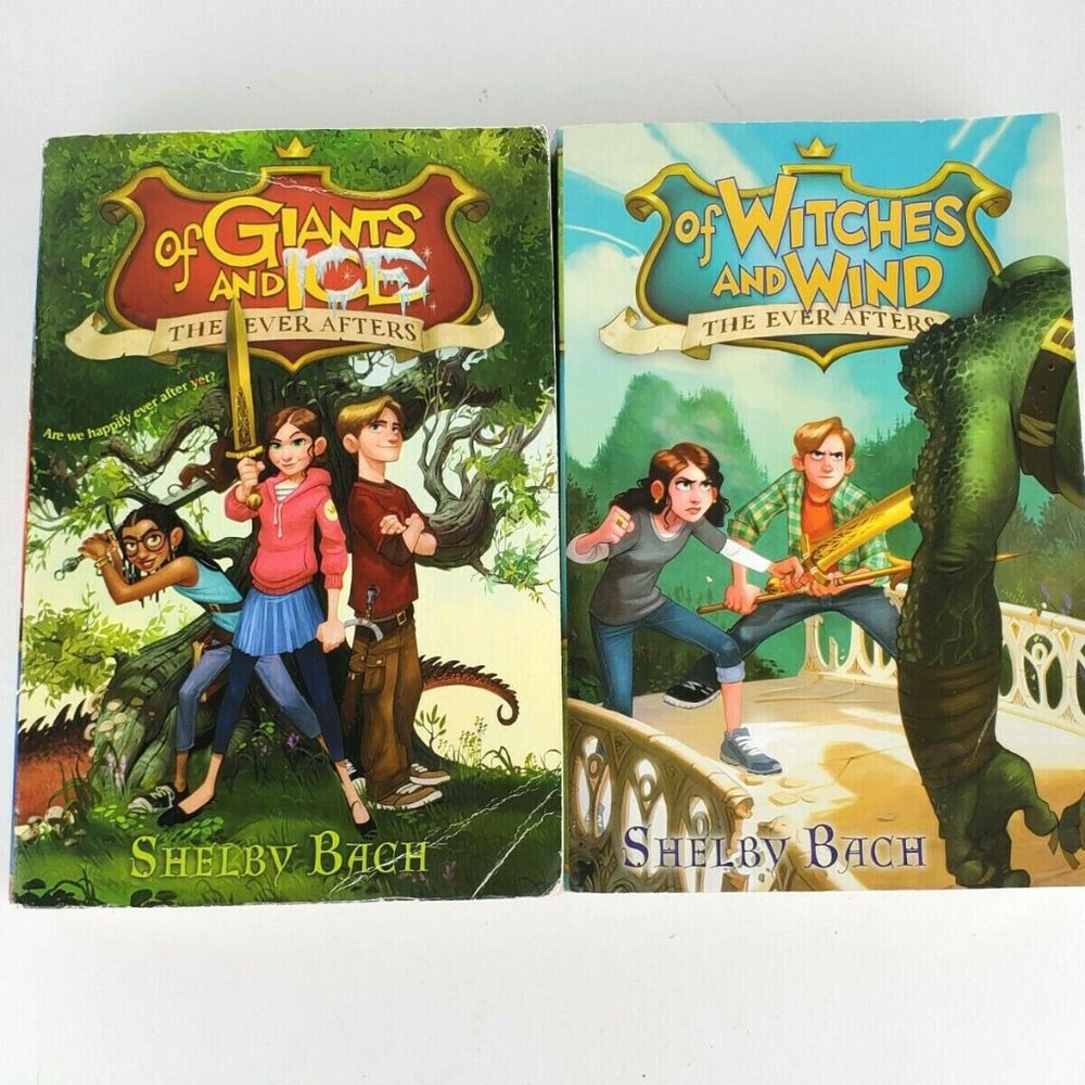 Ever Afters Series Books 1 & 2 by Shelby Bach Giants & Ice, Witches & Wind PB
